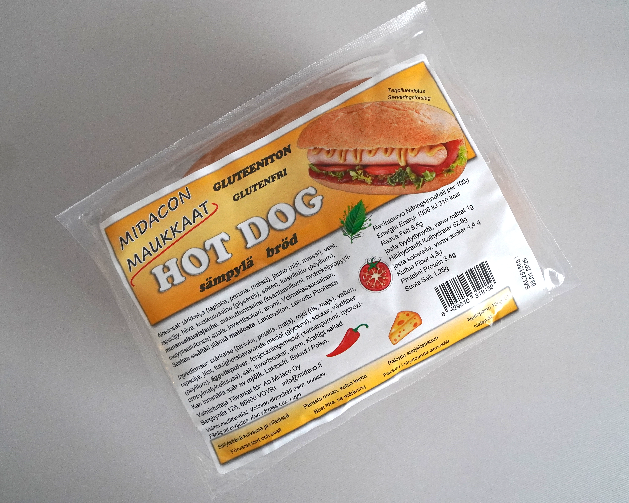 Hot Dog Sämpylä (G, L) 130g