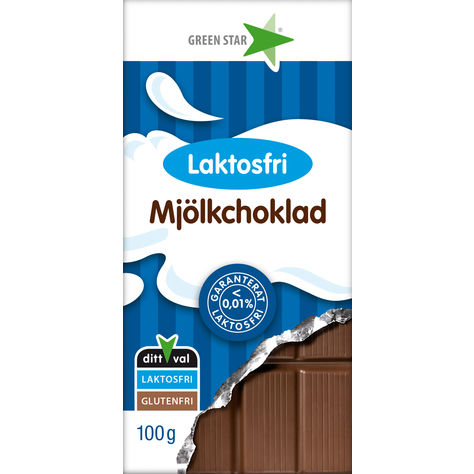 Green Star milkchocolate (G, L) 100g