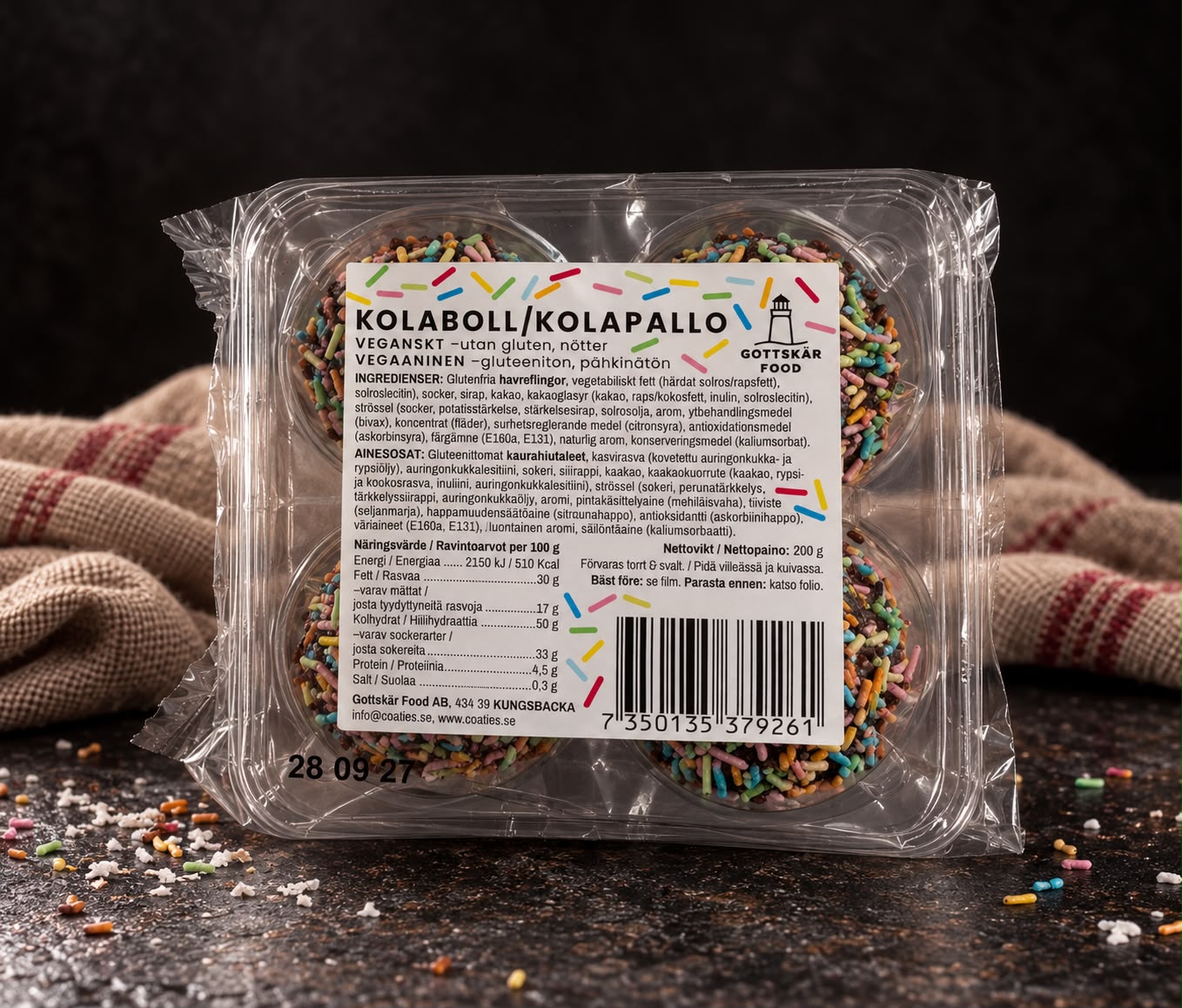 Gottskär Food kolapallo 200g (G, L, V, M)